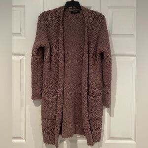 Brown Knit Cardigan Sweater